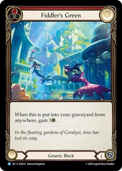 Fiddler's Green (Red) () #SEA212 Rare (Lightly Played) High Seas Flesh and Blood TCG: 2025