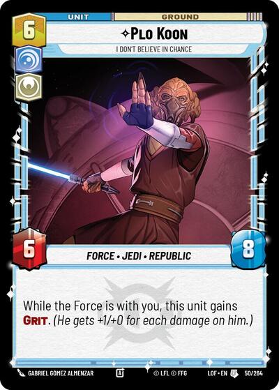 Plo Koon I Dont Believe in Chance (LOF) #050/264 Uncommon (Near Mint) Legends of the Force Star Wars: Unlimited: 2025