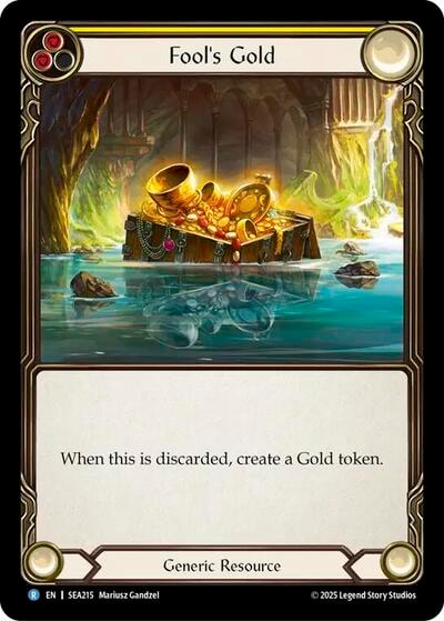Fool's Gold () #SEA215 Rare (Lightly Played) High Seas Flesh and Blood TCG: 2025