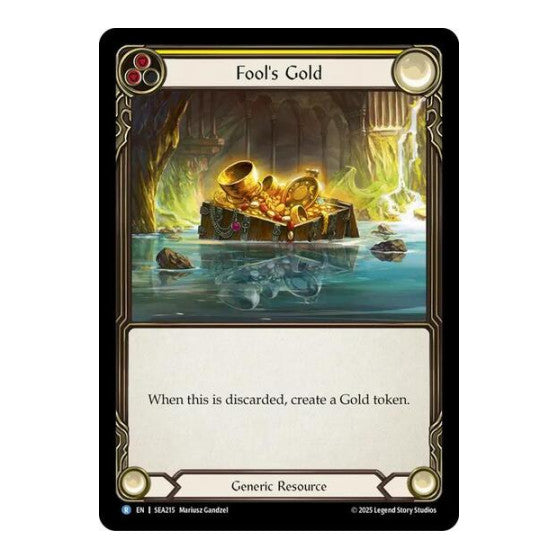 Fool's Gold () #SEA215 Rare (Lightly Played) High Seas Flesh and Blood TCG: 2025