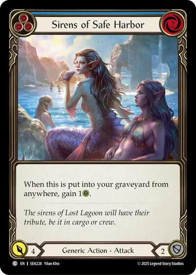 Sirens of Safe Harbor Blue () #SEA228 Common (Lightly Played) High Seas Flesh and Blood TCG: 2025