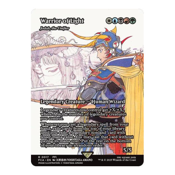 Warrior of Light - Jodah, the Unifier (Showcase) (FCA) #17 Rare (Lightly Played) FINAL FANTASY: Through the Ages Magic: The Gathering: 2025