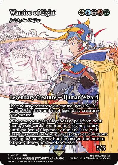 Warrior of Light Jodah the Unifier Showcase (FCA) #17 Rare (Lightly Played) FINAL FANTASY: Through the Ages Magic: The Gathering: 2025