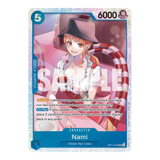 Nami (054) (OP11) #OP11-054 Super Rare (Foil Lightly Played) A Fist of Divine Speed One Piece Card Game: 2025
