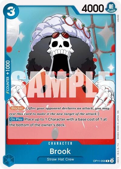 Brook (OP11) #OP11-056 Rare (Foil Lightly Played) A Fist of Divine Speed One Piece Card Game: 2025