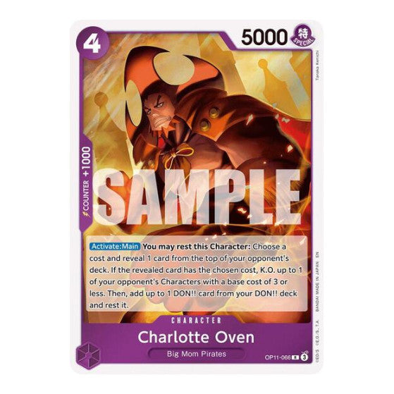 Charlotte Oven (OP11) #OP11-066 Rare (Foil Lightly Played) A Fist of Divine Speed One Piece Card Game: 2025