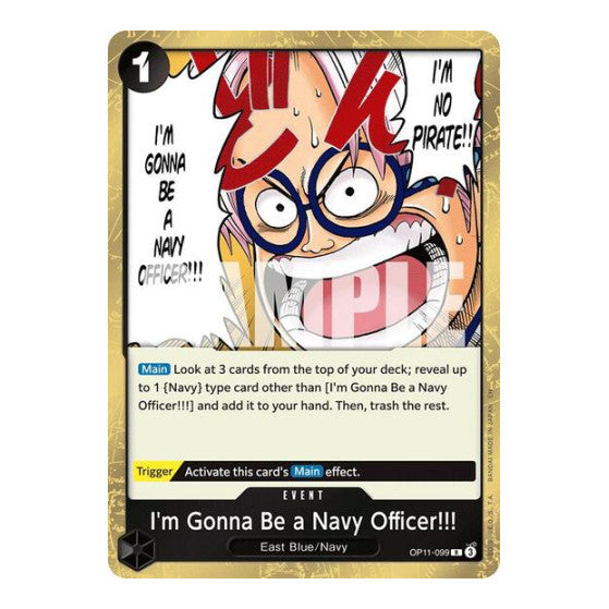 I'm Gonna Be a Navy Officer!!! (OP11) #OP11-099 Rare (Foil Lightly Played) A Fist of Divine Speed One Piece Card Game: 2025