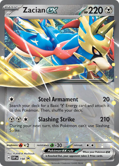Zacian ex - 198 (SVP) #198 Promo (Holofoil Near Mint) SV: Scarlet & Violet Promo Cards Pokemon: 2023
