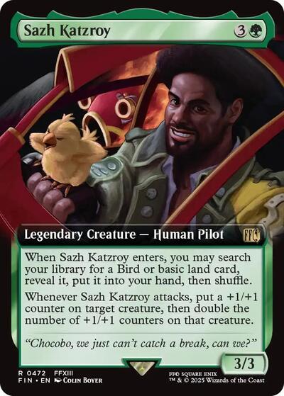 Sazh Katzroy Extended Art (FIN) #472 Rare (Near Mint) FINAL FANTASY Magic: The Gathering: 2025