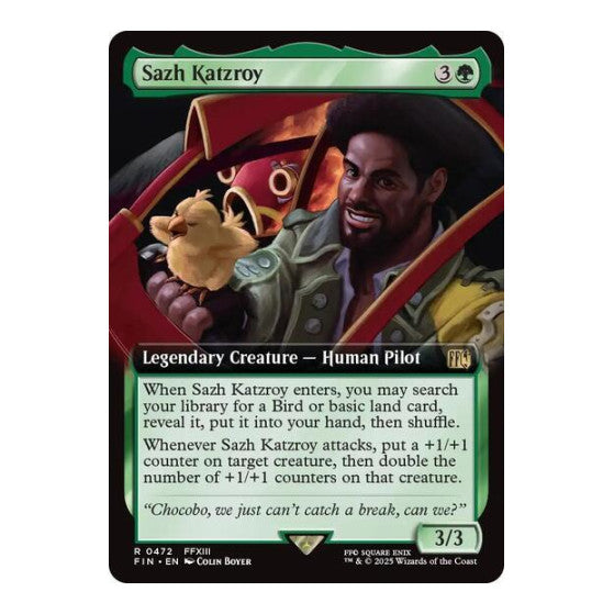 Sazh Katzroy (Extended Art) (FIN) #472 Rare (Near Mint) FINAL FANTASY Magic: The Gathering: 2025