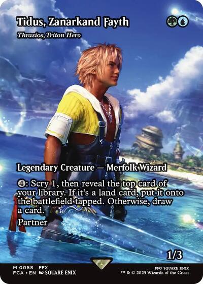 Tidus Zanarkand Fayth Thrasios Triton Hero Showcase (FCA) #58 Mythic Rare (Near Mint) FINAL FANTASY: Through the Ages Magic: The Gathering: 2025