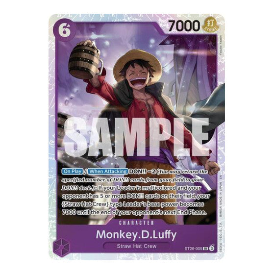 Monkey.D.Luffy (ST26-005) (ST-26) #ST26-005 Super Rare (Foil Lightly Played) ST-26: Starter Deck 26 PURPLE/BLACK Monkey.D.Luffy One Piece Card Game: 2025