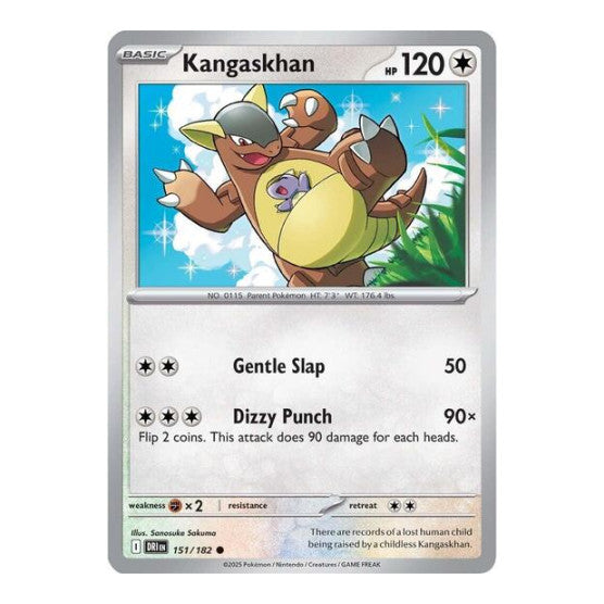 Kangaskhan - 151/182 (DRI) #151/182 Common (Reverse Holofoil Heavily Played) SV10: Destined Rivals Pokemon: 2025