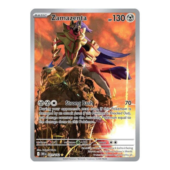 Zamazenta - 201/182 (DRI) #201/182 Illustration Rare (Holofoil Near Mint) SV10: Destined Rivals Pokemon: 2025