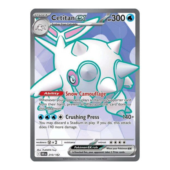 Cetitan ex - 210/182 (DRI) #210/182 Ultra Rare (Holofoil Near Mint) SV10: Destined Rivals Pokemon: 2025