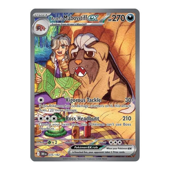 Arven's Mabosstiff ex - 235/182 (DRI) #235/182 Special Illustration Rare (Holofoil Near Mint) SV10: Destined Rivals Pokemon: 2025