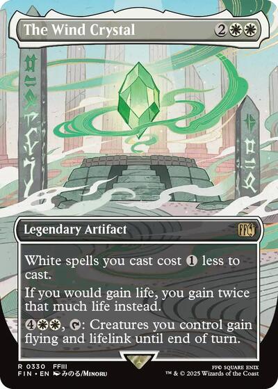 The Wind Crystal Borderless (FIN) #330 Rare (Foil Moderately Played) FINAL FANTASY Magic: The Gathering: 2025