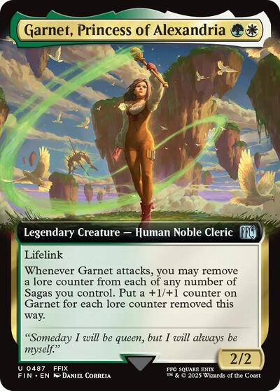 Garnet Princess of Alexandria Extended Art (FIN) #487 Uncommon (Near Mint) FINAL FANTASY Magic: The Gathering: 2025