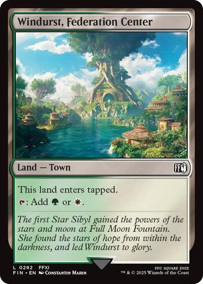 2025 Magic: FINAL FANTASY (FIN) - Windurst Federation Center (#292, Land)