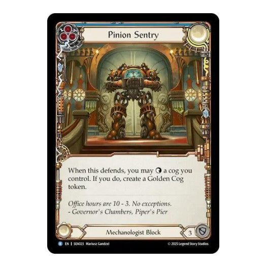 Pinion Sentry () #SEA023 Rare (Lightly Played) High Seas Flesh and Blood TCG: 2025