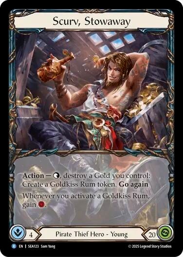 Scurv, Stowaway () #SEA123 Rare (Lightly Played) High Seas Flesh and Blood TCG: 2025