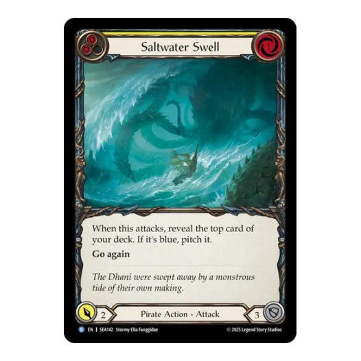 Saltwater Swell (Yellow) () #SEA142 Rare High Seas Flesh and Blood TCG: 2025