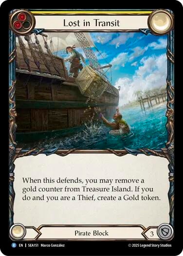 Lost in Transit () #SEA151 Rare (Lightly Played) High Seas Flesh and Blood TCG: 2025