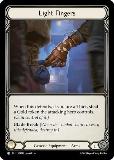 Light Fingers () #SEA184 Common (Lightly Played) High Seas Flesh and Blood TCG: 2025
