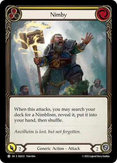 Nimby Yellow () #SEA221 Common (Lightly Played) High Seas Flesh and Blood TCG: 2025