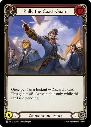 Rally the Coast Guard Red () #SEA223 Common (Lightly Played) High Seas Flesh and Blood TCG: 2025