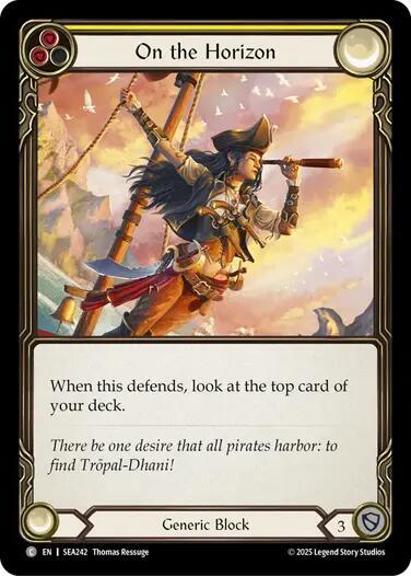 On the Horizon Yellow () #SEA242 Common (Lightly Played) High Seas Flesh and Blood TCG: 2025