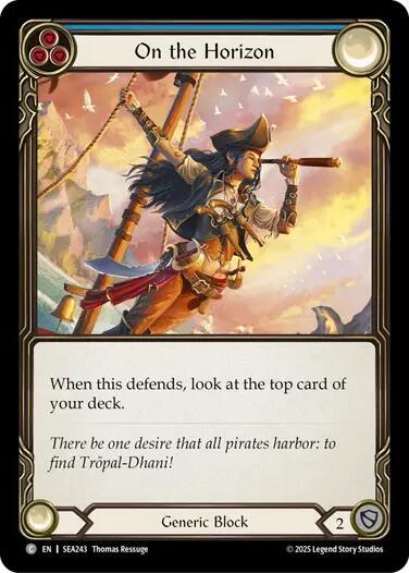 On the Horizon Blue () #SEA243 Common (Lightly Played) High Seas Flesh and Blood TCG: 2025