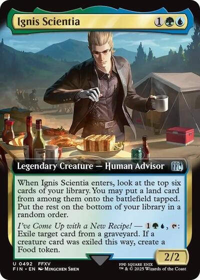 Ignis Scientia (Extended Art) (FIN) #492 Uncommon (Lightly Played) FINAL FANTASY Magic: The Gathering: 2025
