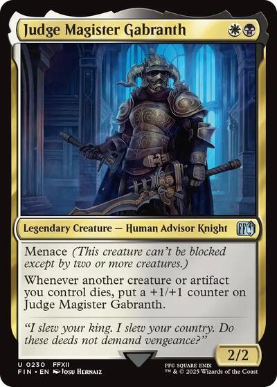 Judge Magister Gabranth (FIN) #230 Uncommon (Lightly Played) FINAL FANTASY Magic: The Gathering: 2025