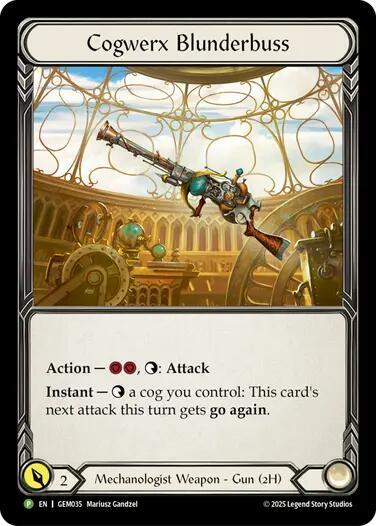 Cogwerx Blunderbuss (GEM) #GEM035 Promo (Cold Foil Near Mint) GEM Pack 2 Flesh and Blood TCG: 2025