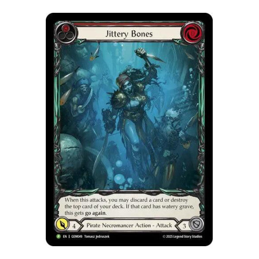 Jittery Bones (Red) (GEM) #GEM049 Promo GEM Pack 2 Flesh and Blood TCG: 2025