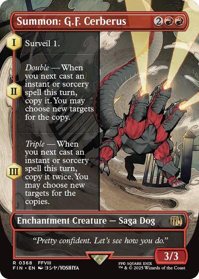 Summon GF Cerberus Borderless (FIN) #368 Rare (Near Mint) FINAL FANTASY Magic: The Gathering: 2025