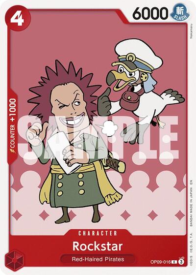 Rockstar Reprint (ST-23) #OP09-016 Common (Near Mint) Starter Deck 23: RED Shanks One Piece Card Game: 2025