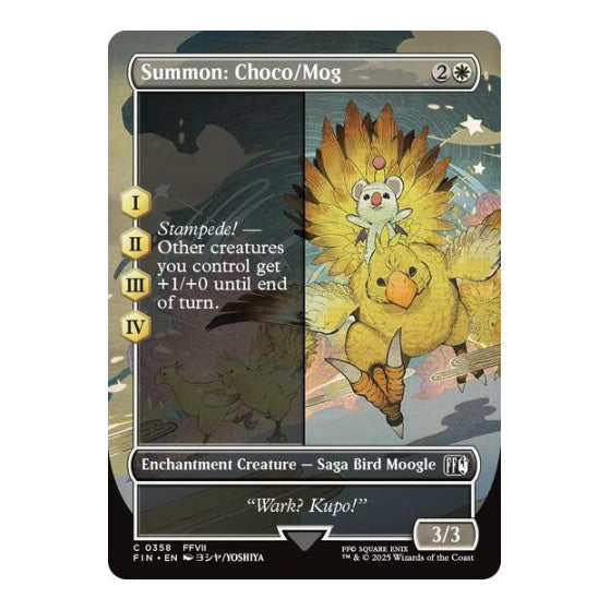 Summon: Choco/Mog (Borderless) (FIN) #358 Common FINAL FANTASY Magic: The Gathering: 2025
