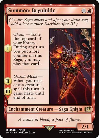Summon Brynhildr (FIN) #160 Rare (Lightly Played) FINAL FANTASY Magic: The Gathering: 2025