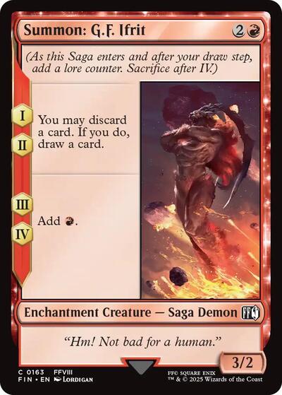 2025 Magic: FINAL FANTASY (FIN) - Summon GF Ifrit (#163, Common)