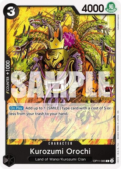 Kurozumi Orochi (OP11 RE) #OP11-085 Common (Near Mint) A Fist of Divine Speed Release Event Cards One Piece Card Game: 2025