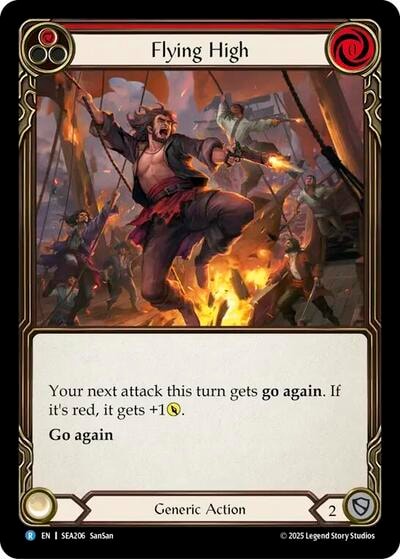 Flying High (Red) () #SEA206 Rare (Lightly Played) High Seas Flesh and Blood TCG: 2025
