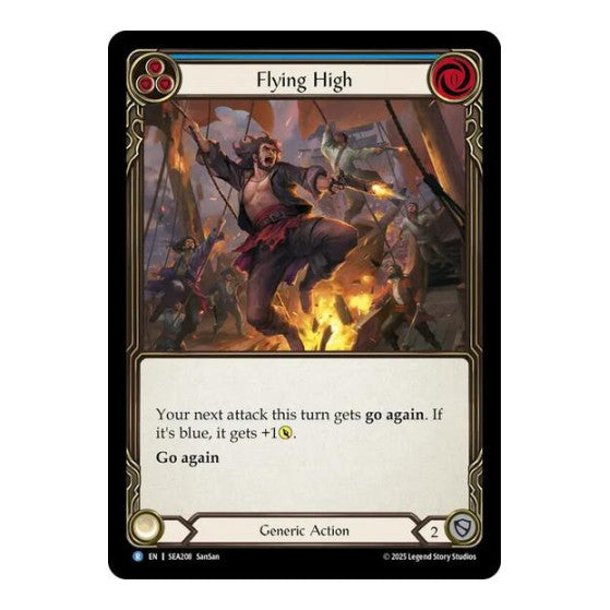 Flying High (Blue) () #SEA208 Rare (Lightly Played) High Seas Flesh and Blood TCG: 2025