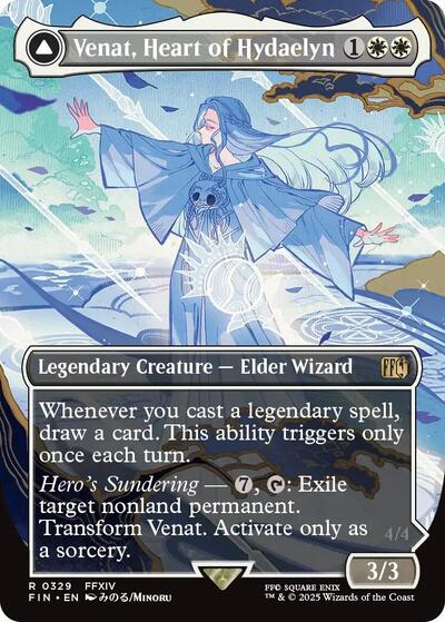Venat Heart of Hydaelyn Borderless (FIN) #329 Rare (Lightly Played) FINAL FANTASY Magic: The Gathering: 2025