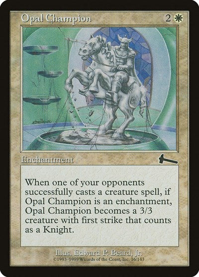 Opal Champion (ULG) #16 Common (Lightly Played) Urza's Legacy Magic: The Gathering: 1999