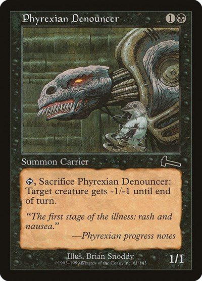 Phyrexian Denouncer (ULG) #61 Common (Lightly Played) Urza's Legacy Magic: The Gathering: 1999