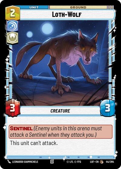 Loth Wolf (LOF) #044/264 Common (Near Mint) Legends of the Force Star Wars: Unlimited: 2025