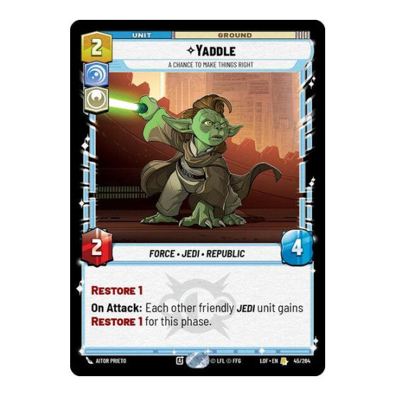 Yaddle - A Chance To Make Things Right (LOF) #045/264 Rare (Near Mint) Legends of the Force Star Wars: Unlimited: 2025