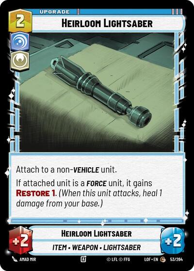 Heirloom Lightsaber (LOF) #053/264 Common (Near Mint) Legends of the Force Star Wars: Unlimited: 2025